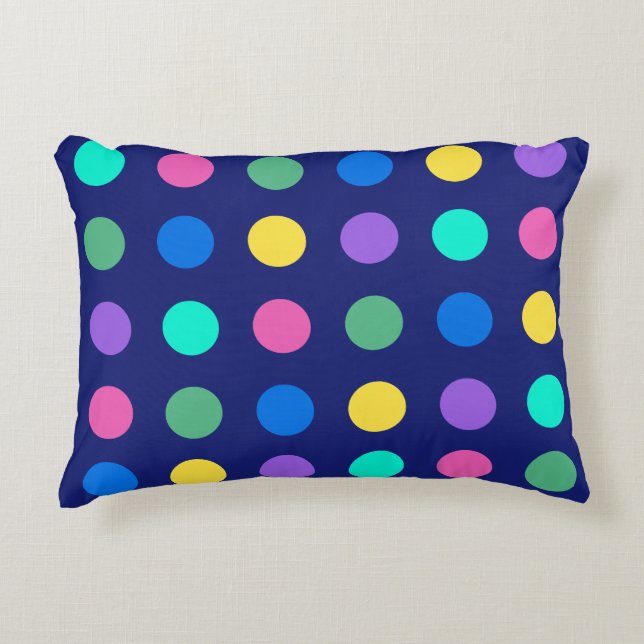 Colorful Geometric Dots Pillow Prydnadskudde (Framsidan)