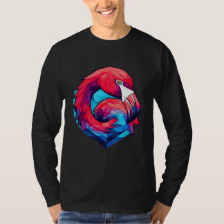 Colorful geometric Flamingo T Shirt