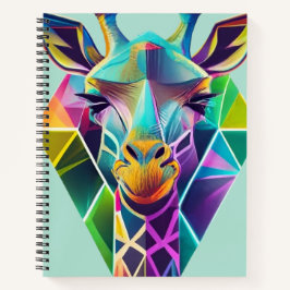 Colorful Geometric Giraffe Head
