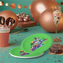 Colorful Geometric Giraffe Head