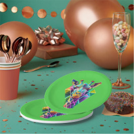 Colorful Geometric Giraffe Head