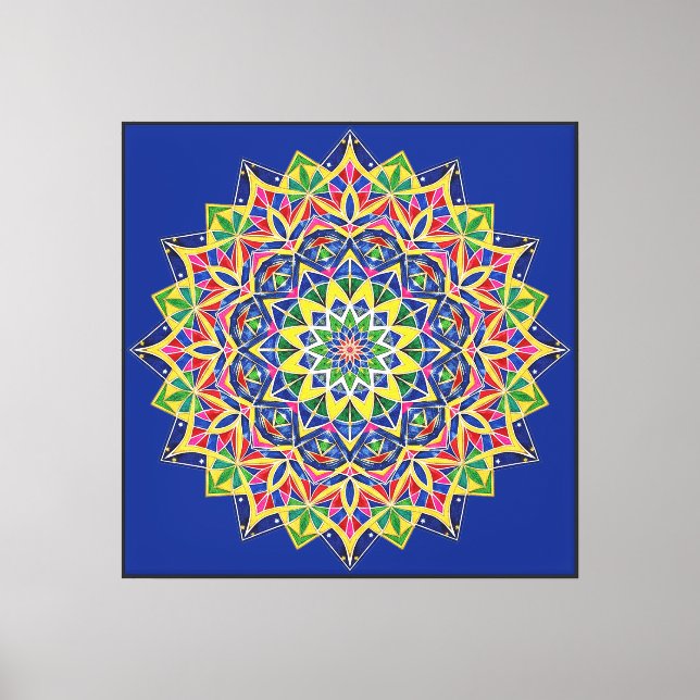 Colorful Geometric Mandala Canvas (Framsida)
