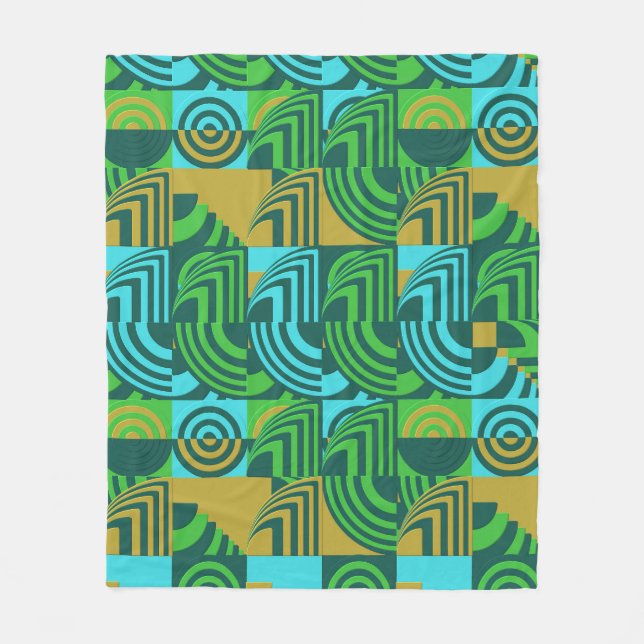 Colorful Geometric Pattern  Fleecefilt (Framsidan)