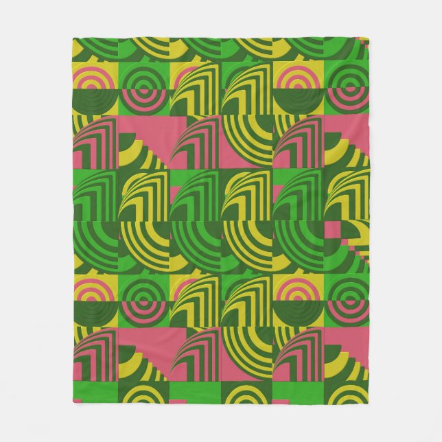 Colorful Geometric Pattern  Fleecefilt (Framsidan)