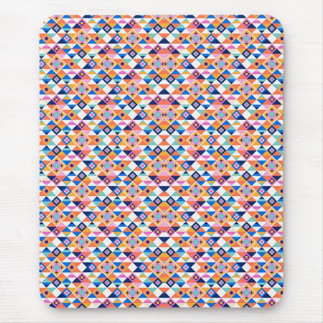 Colorful geometric pattern mouse pad  musmatta (Framsidan)