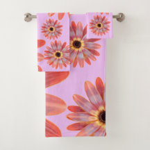 Colorful Gerbera Daisy Blommigt Towel