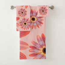 Colorful Gerbera Daisy Blommigt Towel