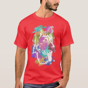 Colorful German Shepherd T Shirt