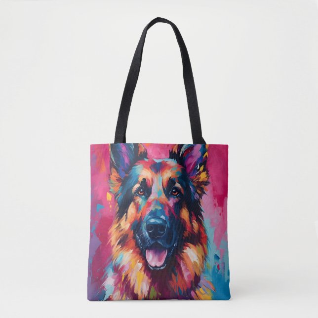 Colorful German Shepherd Tygkasse (Framsida)