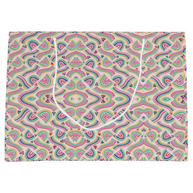 Colorful gift bag with a psychedelic pattern  (Framsidan)