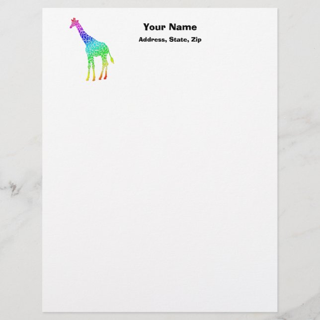 Colorful Giraffe Brevhuvud (Framsida)