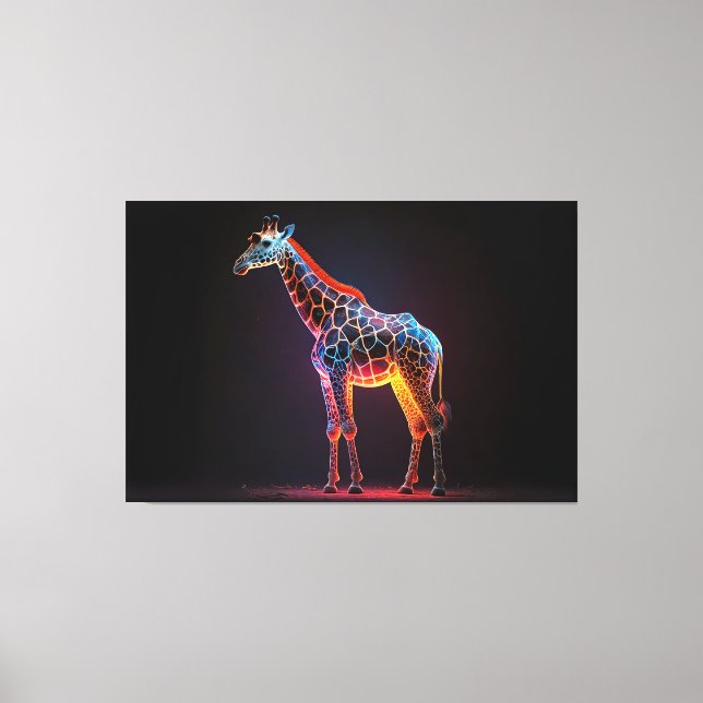 Colorful Giraffe Canvastryck (Framsida)