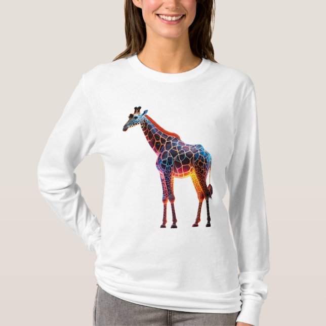 Colorful Giraffe T Shirt (Framsida)