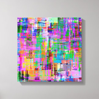Colorful Glitch Skärm Art Canvastryck