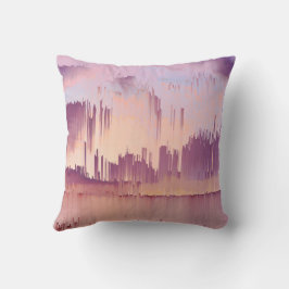 Colorful Glitch Sunset Horizon Kudde