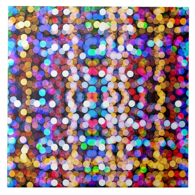 Colorful glitter art kakelplatta (Framsidan)