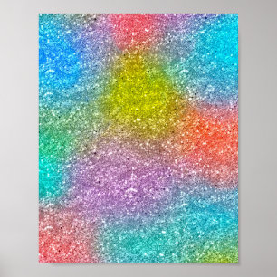 COLORFUL GLITTER GNISTRA ABSTRAKT POSTER