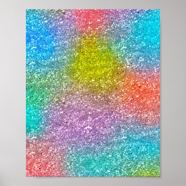 COLORFUL GLITTER GNISTRA ABSTRAKT POSTER (Framsidan)