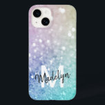 Colorful Glitter Söt Bokeh Monogrammed<br><div class="desc">Anpassa enkelt den här eleganten färglös bokeh glitter mönster med ditt eget namn och/eller monogram.</div>