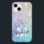 Colorful Glitter Söt Bokeh Monogrammed<br><div class="desc">Anpassa enkelt den här eleganten färglös bokeh glitter mönster med ditt eget namn och/eller monogram.</div>