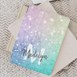 Colorful Glitter Söt Bokeh Monogrammed iPad Mini Skydd<br><div class="desc">Anpassa enkelt den här eleganten färglös bokeh glitter mönster med ditt eget namn och/eller monogram.</div>