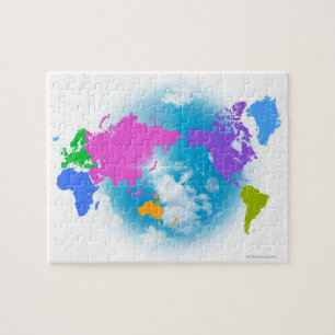 Colorful Global Karta Pussel