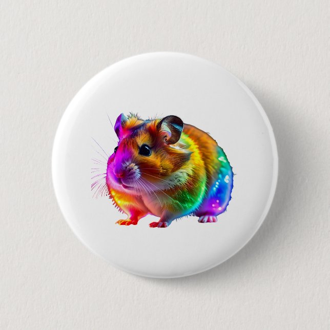 Colorful Glowing Hamster Art Knapp (Framsida)