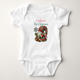 Colorful Gnome - Baby's First Christmas T Shirt