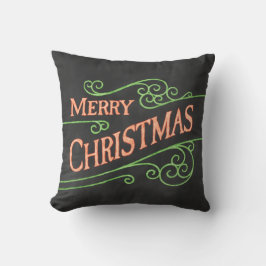 Colorful God jul Chalkboard Cushion Kudde