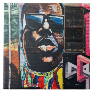 Colorful Graffiti African American Kakelplatta