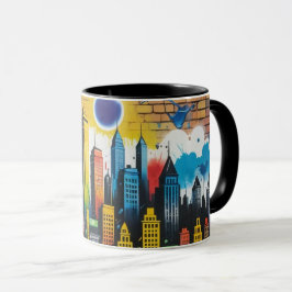 Colorful Graffiti Art Design Mugg