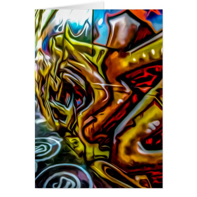 Colorful Graffiti Art Hälsningskort (Framsidan)