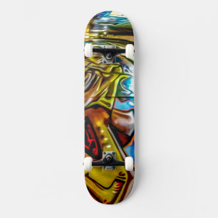 Colorful Graffiti Art Mini Skateboard Bräda 18,5 Cm