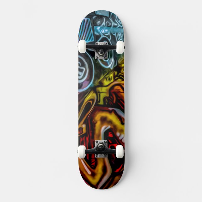 Colorful Graffiti Art Mini Skateboard Bräda 18,5 Cm (Framsida)