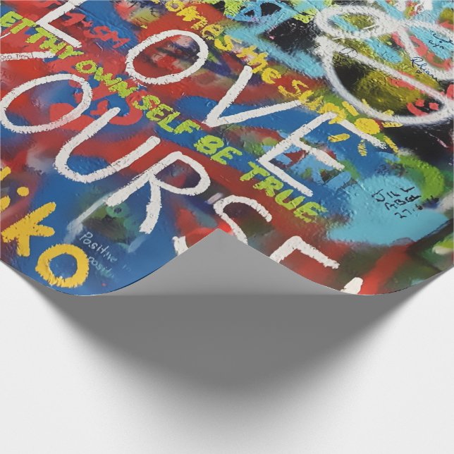 Colorful Graffiti Art. Presentpapper (Hörn)