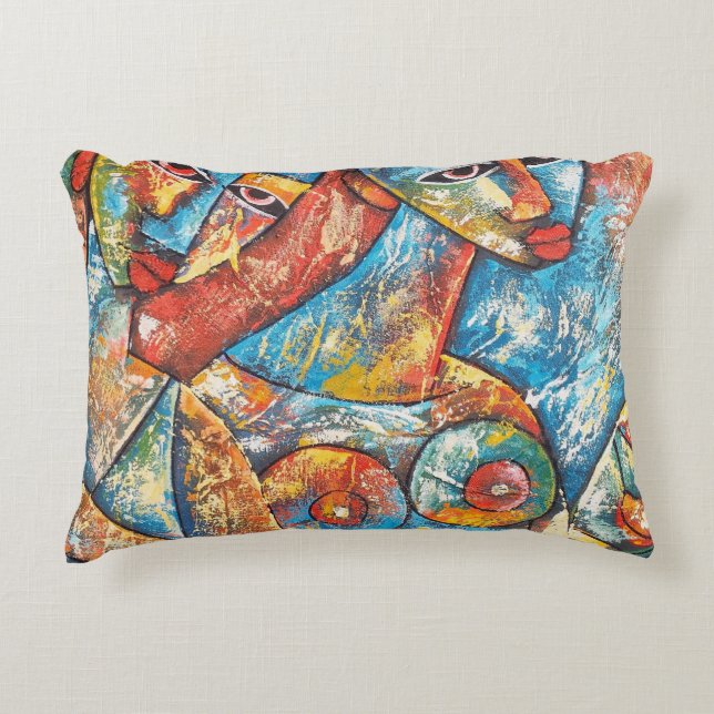 Colorful Graffiti Art Prydnadskudde (Framsidan)