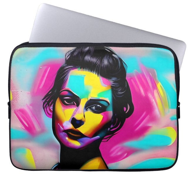 Colorful Graffiti Art | Vackra fästmö Laptop Fodral (Framsidan)