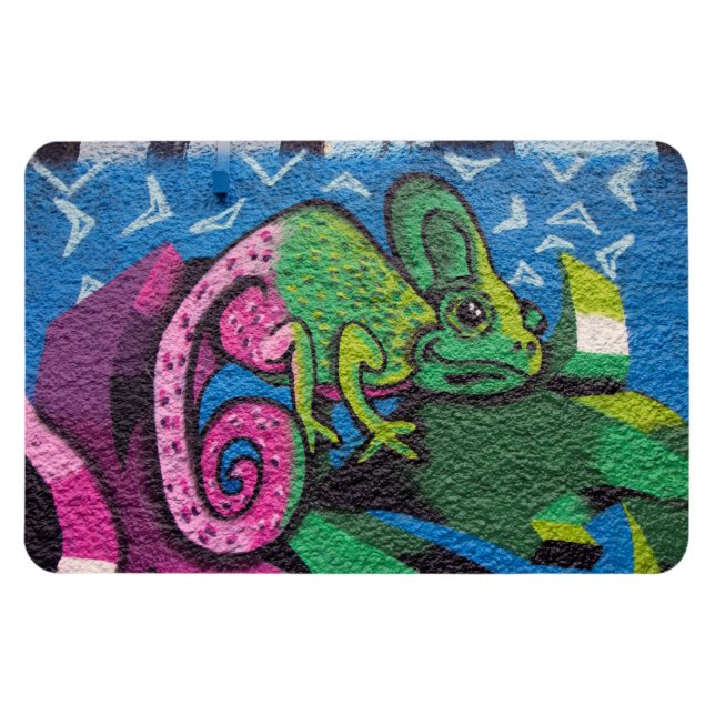 Colorful Graffiti Chameleon Magnet (Horisontell)