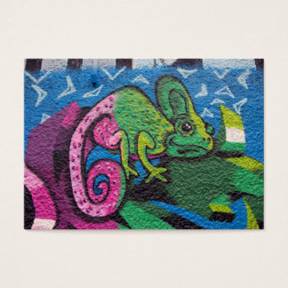 Colorful Graffiti Chameleon Visitkort