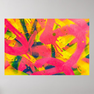 Colorful Graffiti. Closeup abstrakt street-konst Poster