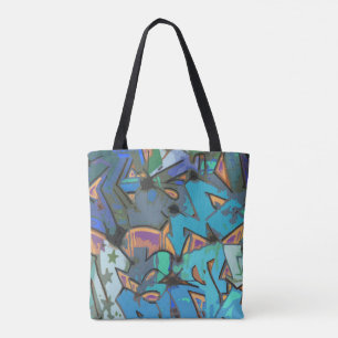 Colorful Graffiti Design Tote Bag Tygkasse