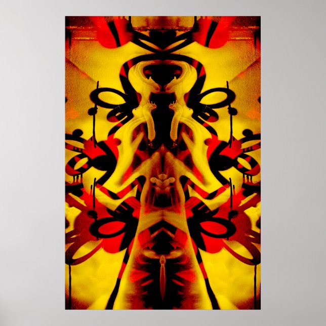 Colorful Graffiti mönster Poster (Framsidan)