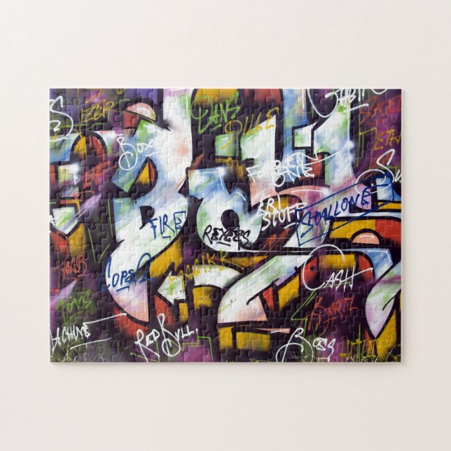 Colorful Graffiti Ord Pussel (Horisontell)