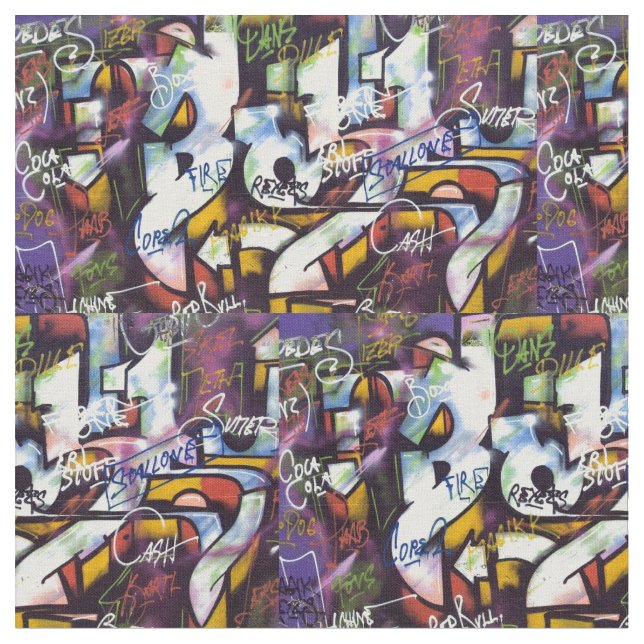 Colorful Graffiti Ord Tyg (Närbild)