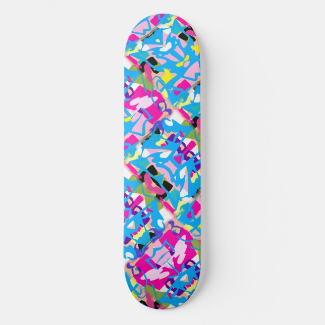 Colorful Graffiti Stänk Mini Skateboard Bräda 18,5 Cm (Framsida)