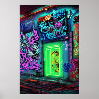 Colorful Graffiti Street Art - Perfekten Gift fo Poster