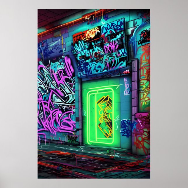 Colorful Graffiti Street Art - Perfekten Gift fo Poster (Framsidan)