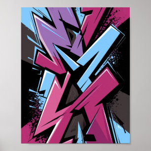 Colorful Graffiti Street Art Poster
