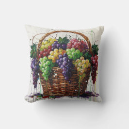 Colorful Grapes Basket Kudde