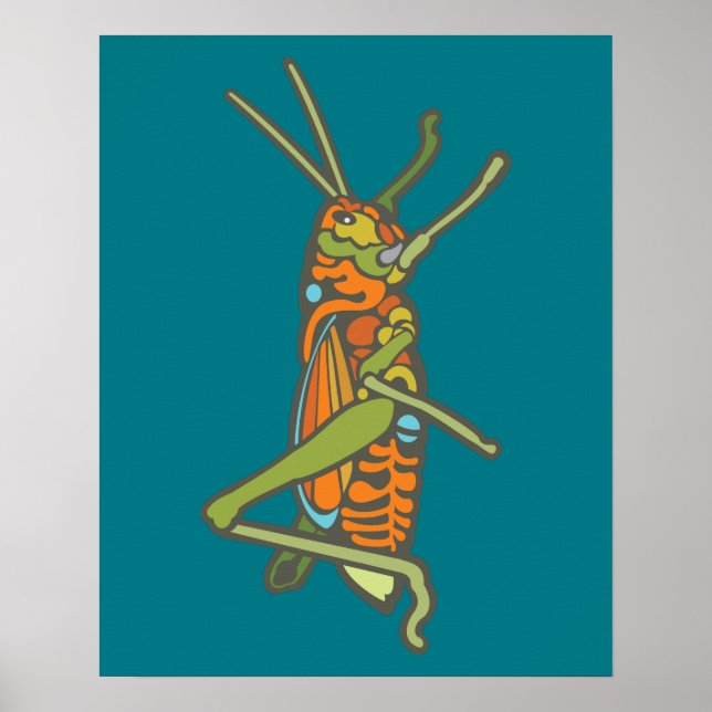 Colorful Grashopper Poster (Framsidan)